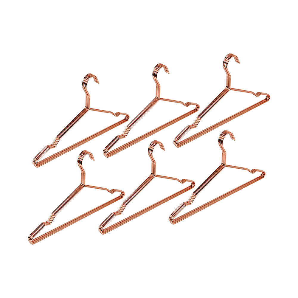Adult 16.5" Rose Gold Shiny Metal Wire Coat Suit Top Clothes Hangers (30pc per set) - John Cootes