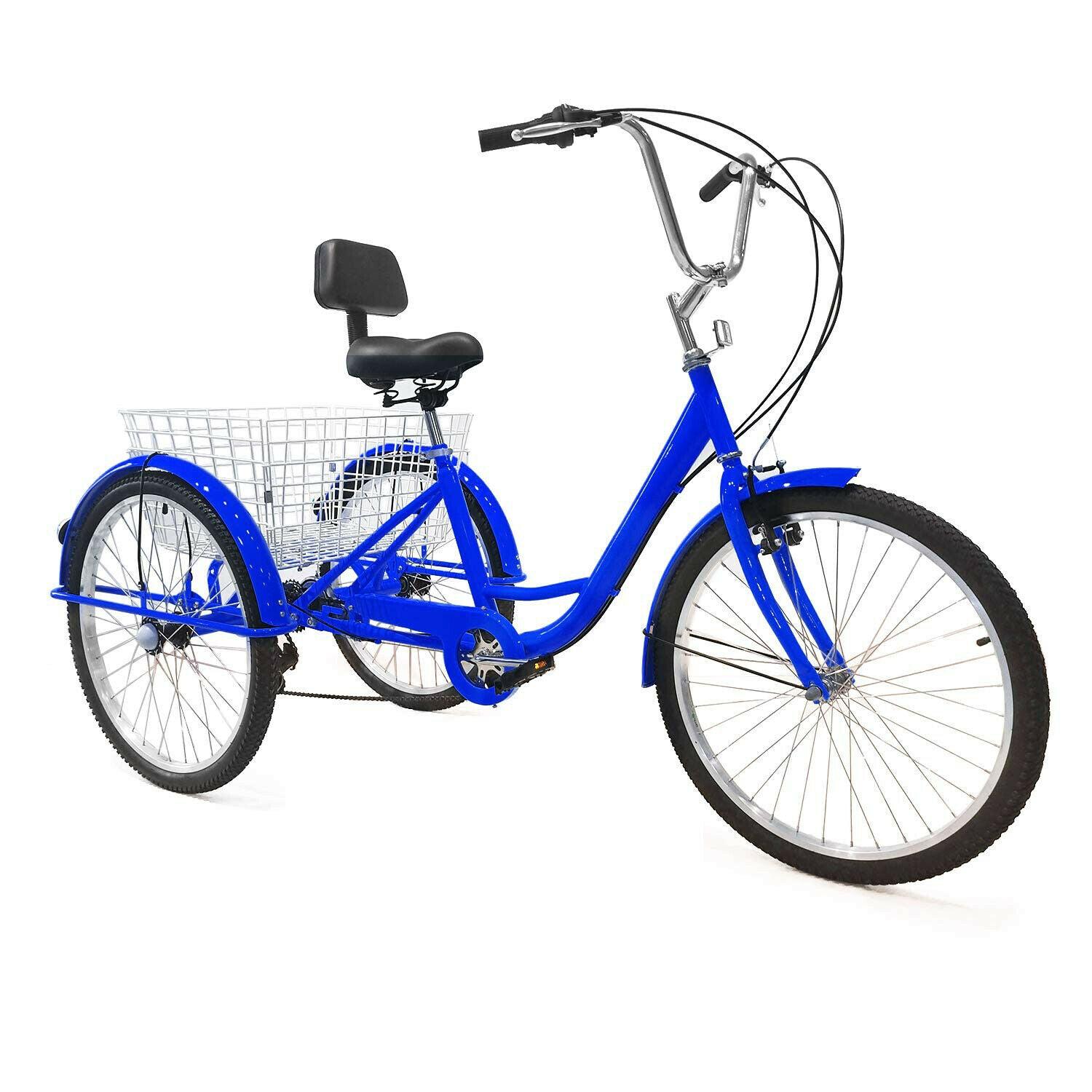 Adult Tricycles 7 Speed Adult Trikes 24 inch 3 Wheel Bikes Bicycles Cruise Trike - John Cootes