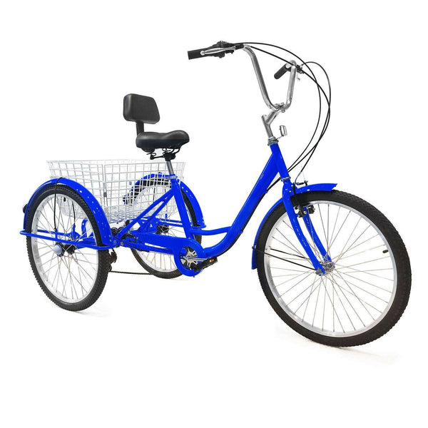 Adult Tricycles 7 Speed Adult Trikes 24 inch 3 Wheel Bikes Bicycles Cruise Trike - John Cootes