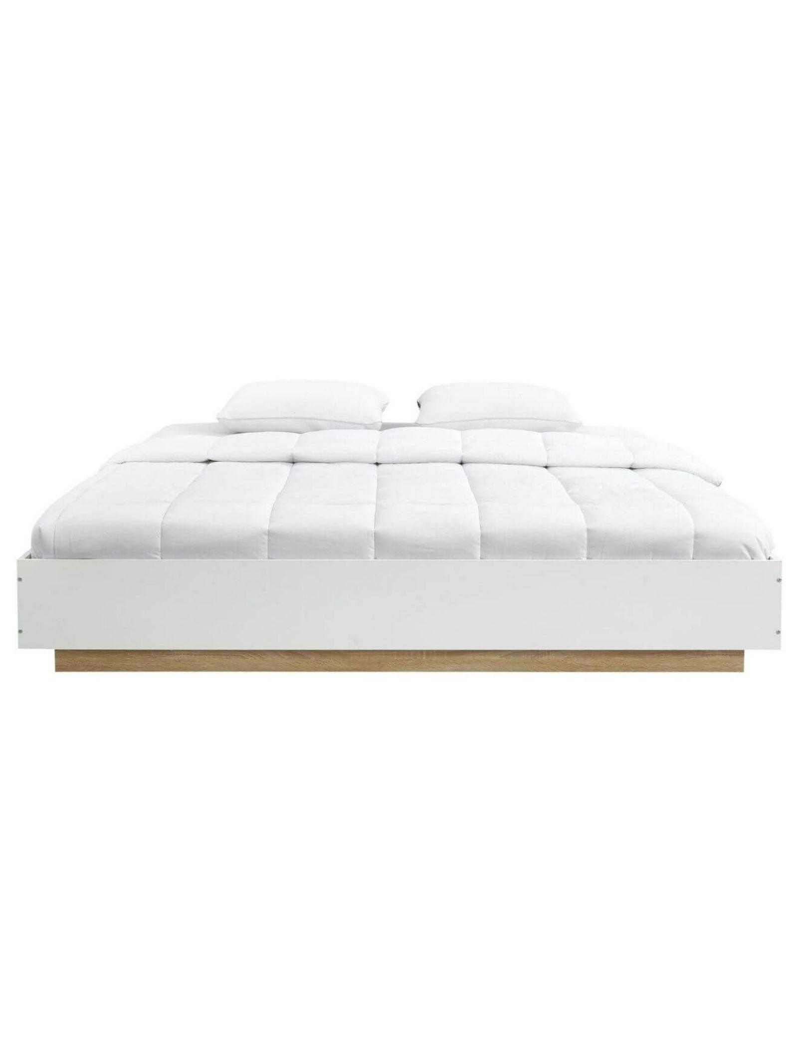 Aiden Industrial Contemporary White Oak Bed Base - John Cootes