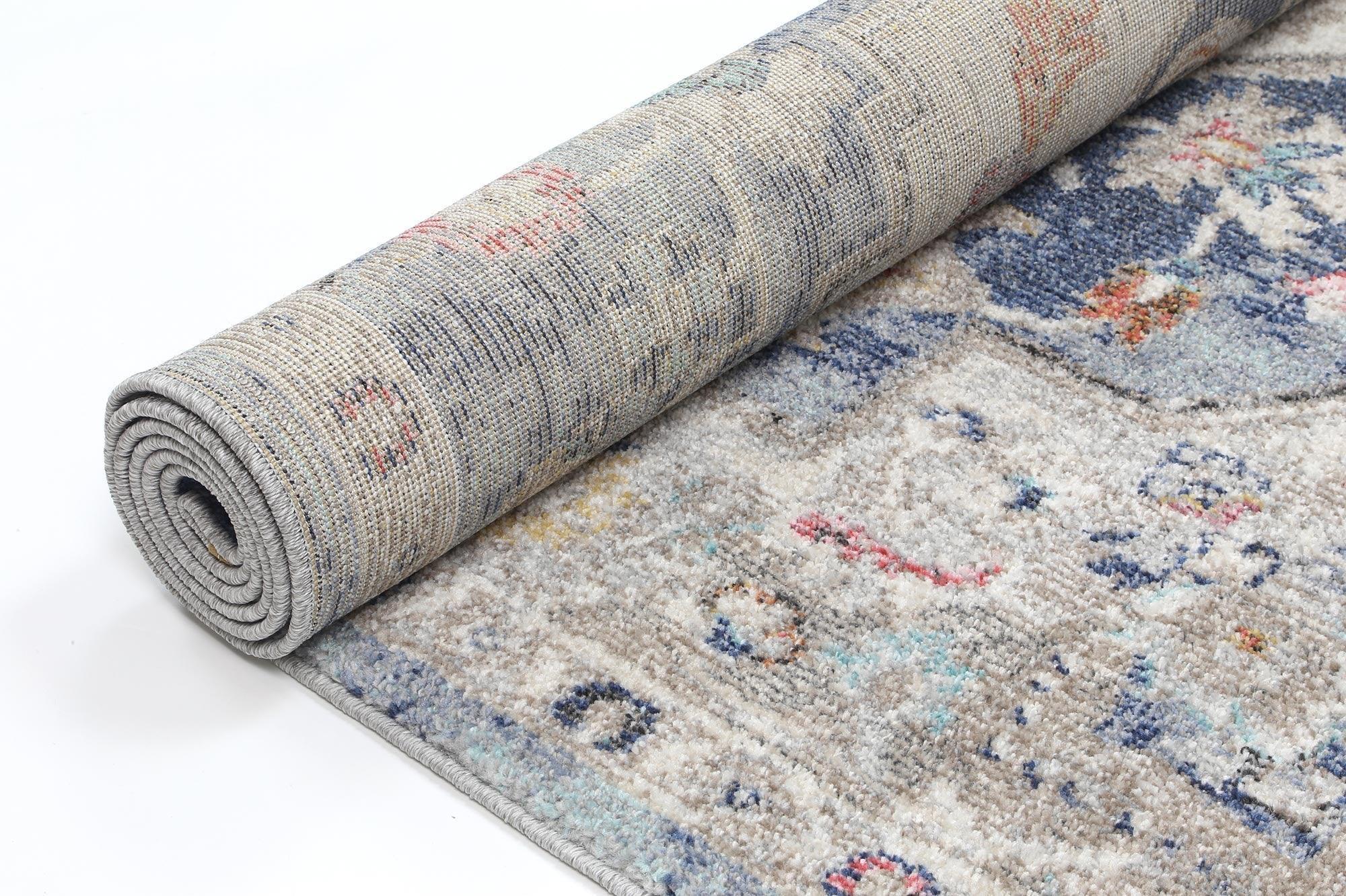 Alexander Transitional Navy Multi Rug 240x330 cm - John Cootes