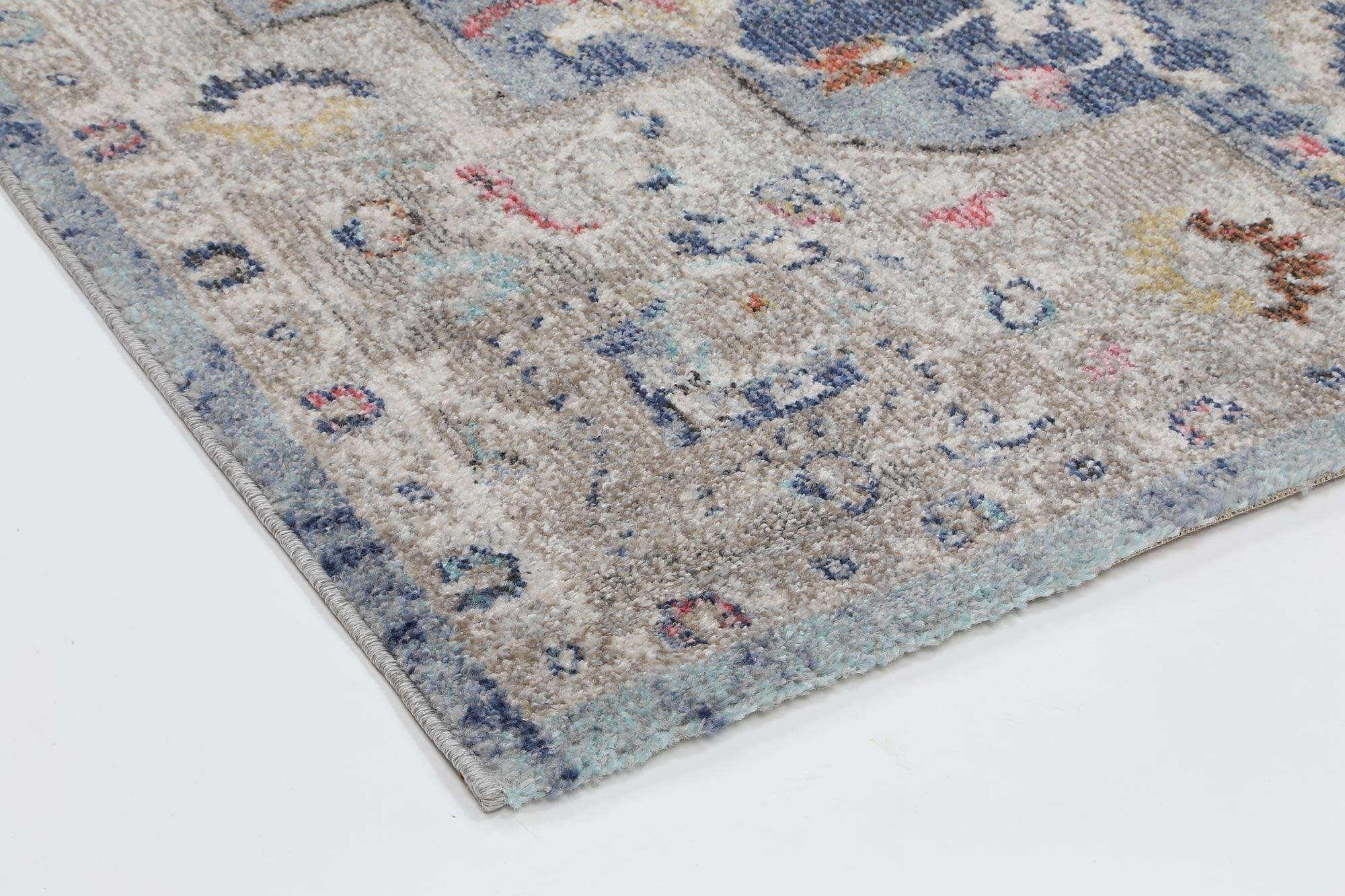 Alexander Transitional Navy Multi Rug 240x330 cm - John Cootes