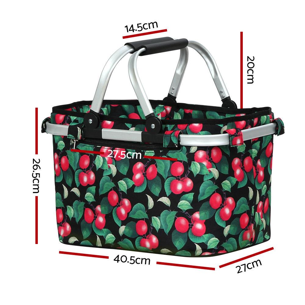 Alfresco Picnic Bag Basket Folding Large Hamper Camping Hiking Insulated - John Cootes