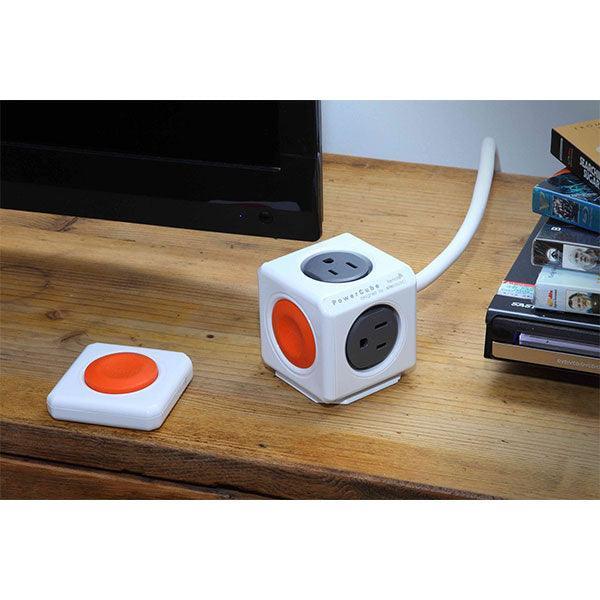 Allocacoc Powercube Extended Remote 4-Outlets + Remote control button - John Cootes