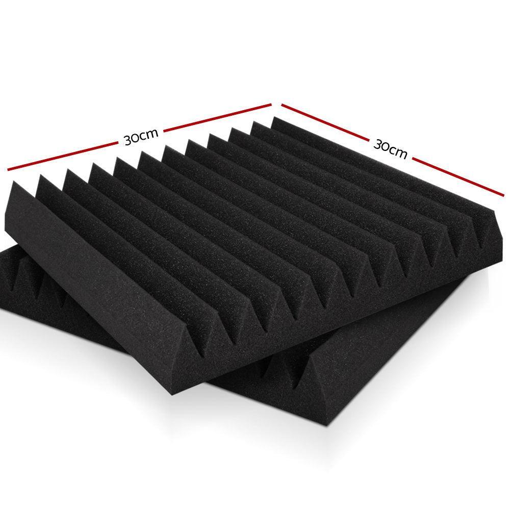 Alpha 20pcs Acoustic Foam Panels Tiles Studio Sound Absorbtion Wedge 30X30CM - John Cootes