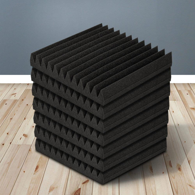 Alpha 20pcs Acoustic Foam Panels Tiles Studio Sound Absorbtion Wedge 30X30CM - John Cootes