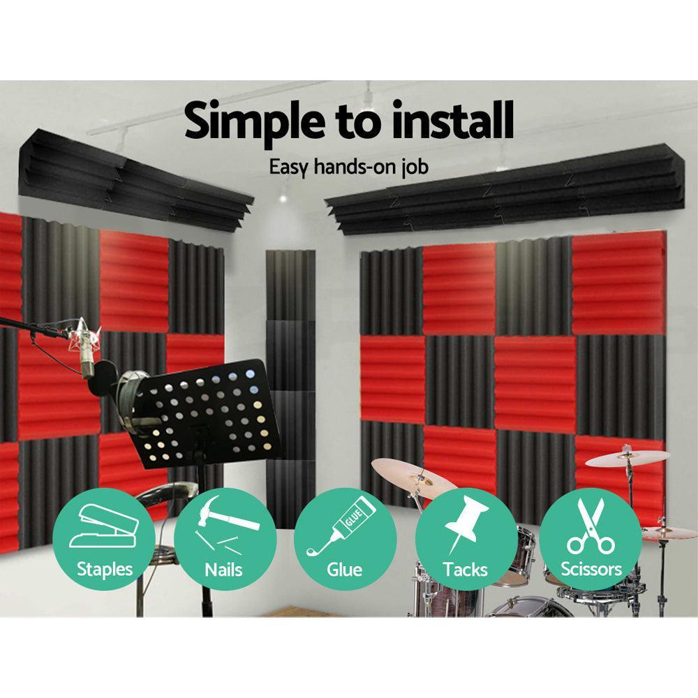 Alpha 40pcs Studio Acoustic Foam Corner Bass Trap Sound Absorption Treatment - John Cootes