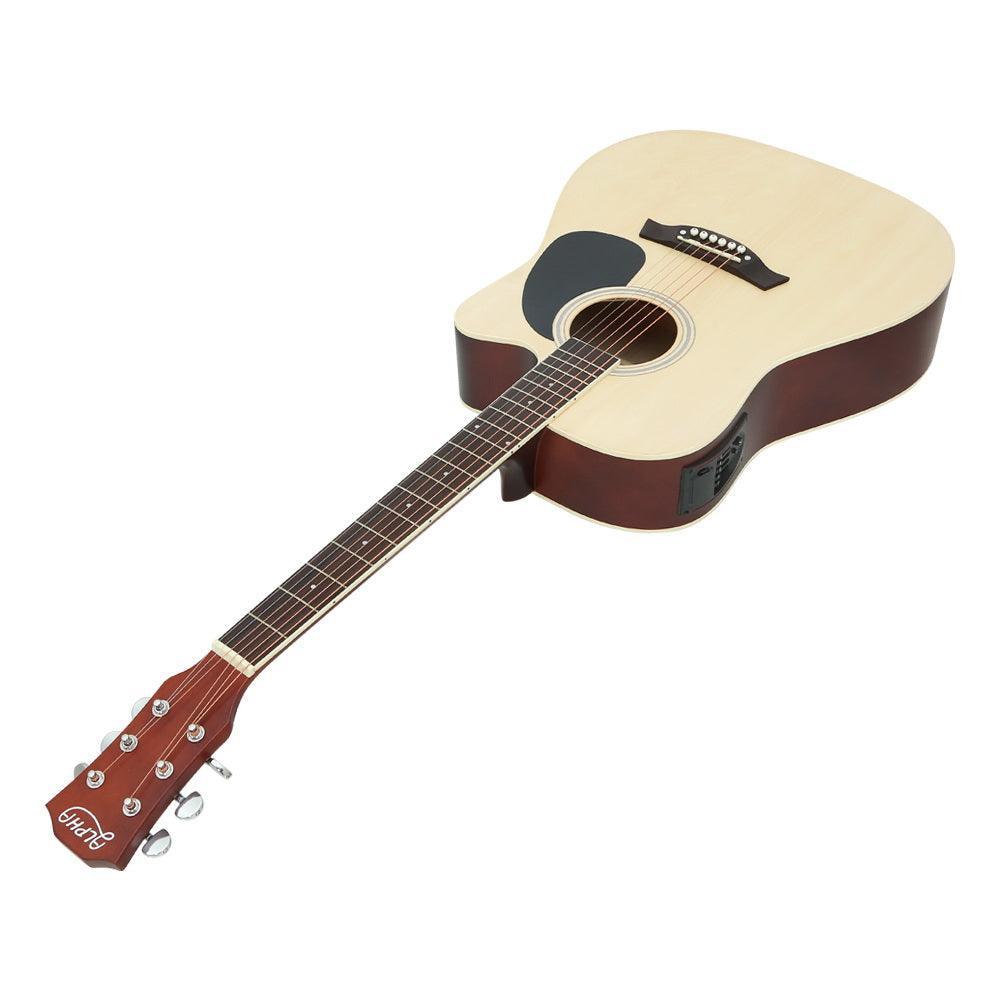 Alpha 41'' Inch Electric Acoustic Guitar Wooden Classical with Pickup Capo Tuner Bass Natural - John Cootes