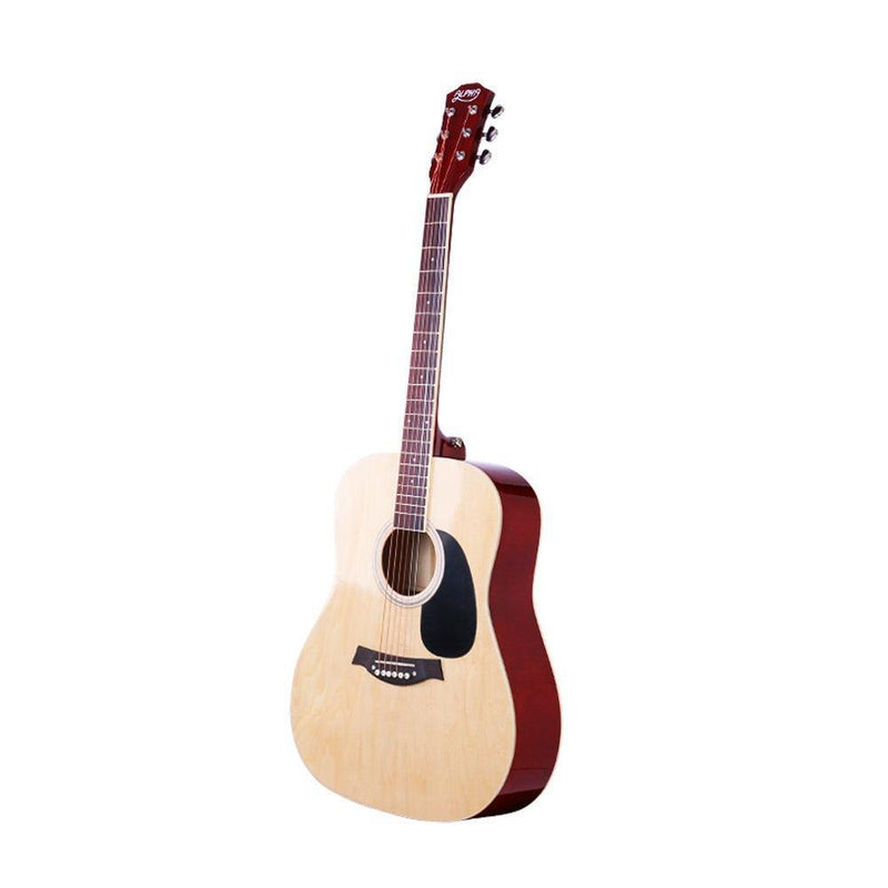 ALPHA 41 Inch Wooden Acoustic Guitar with Accessories set Natural Wood - John Cootes