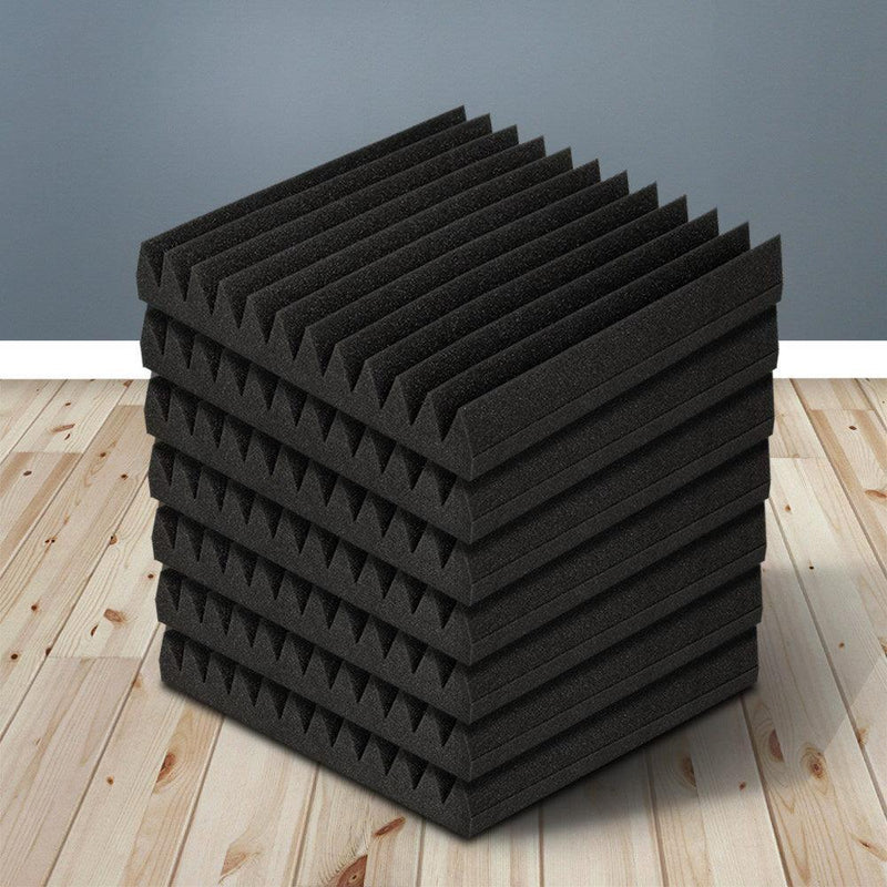 Alpha 60pcs Acoustic Foam Panels Tiles Studio Sound Absorbtion Wedge 30X30CM - John Cootes