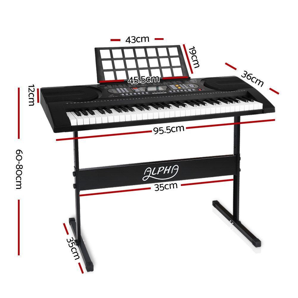 Alpha 61 Keys Electronic Piano Keyboard Electric Instrument Touch Sensitive Midi - John Cootes