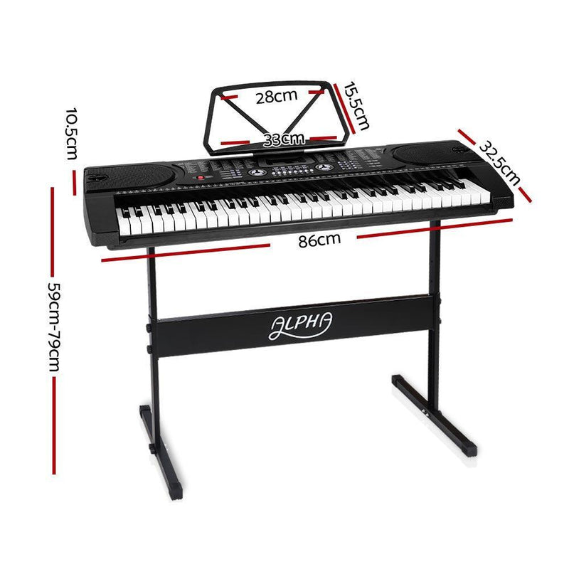 ALPHA 61 Keys LED Electronic Piano Keyboard - John Cootes