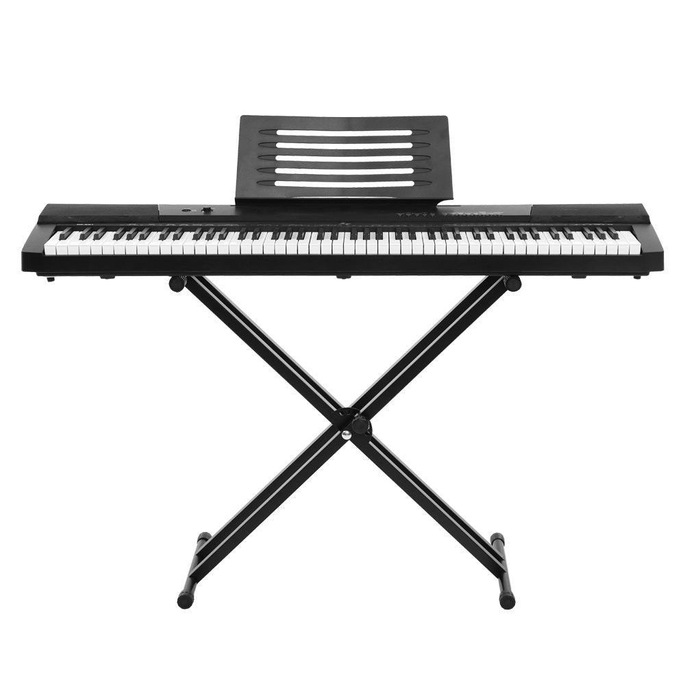 Alpha 88 Keys Electronic Piano Keyboard Electric Holder Music Stand Touch Sensitive with Sustain pedal - John Cootes