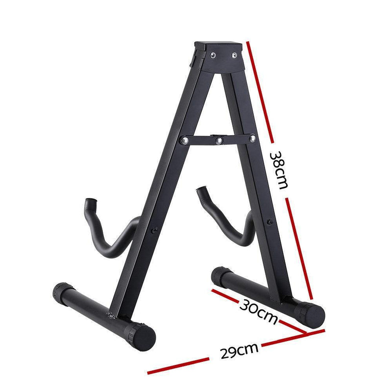 ALPHA Folding Acoustic Guitar Stand Bass Floor Rack Holder Accessories Pack - John Cootes
