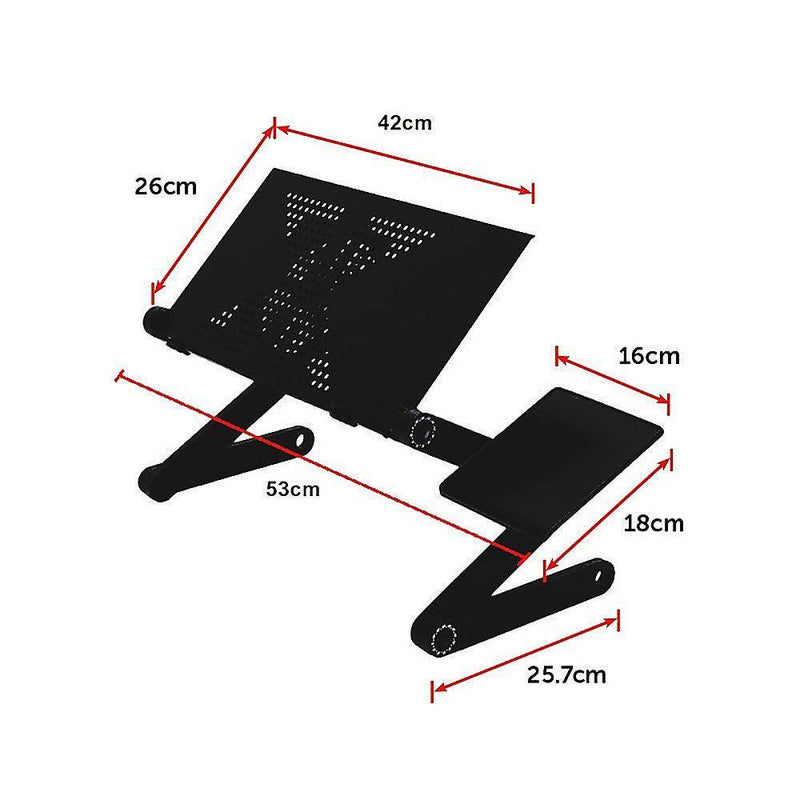 Aluminium Alloy Folding Laptop Computer Stand Desk Table Tray On Bed Mouse - John Cootes
