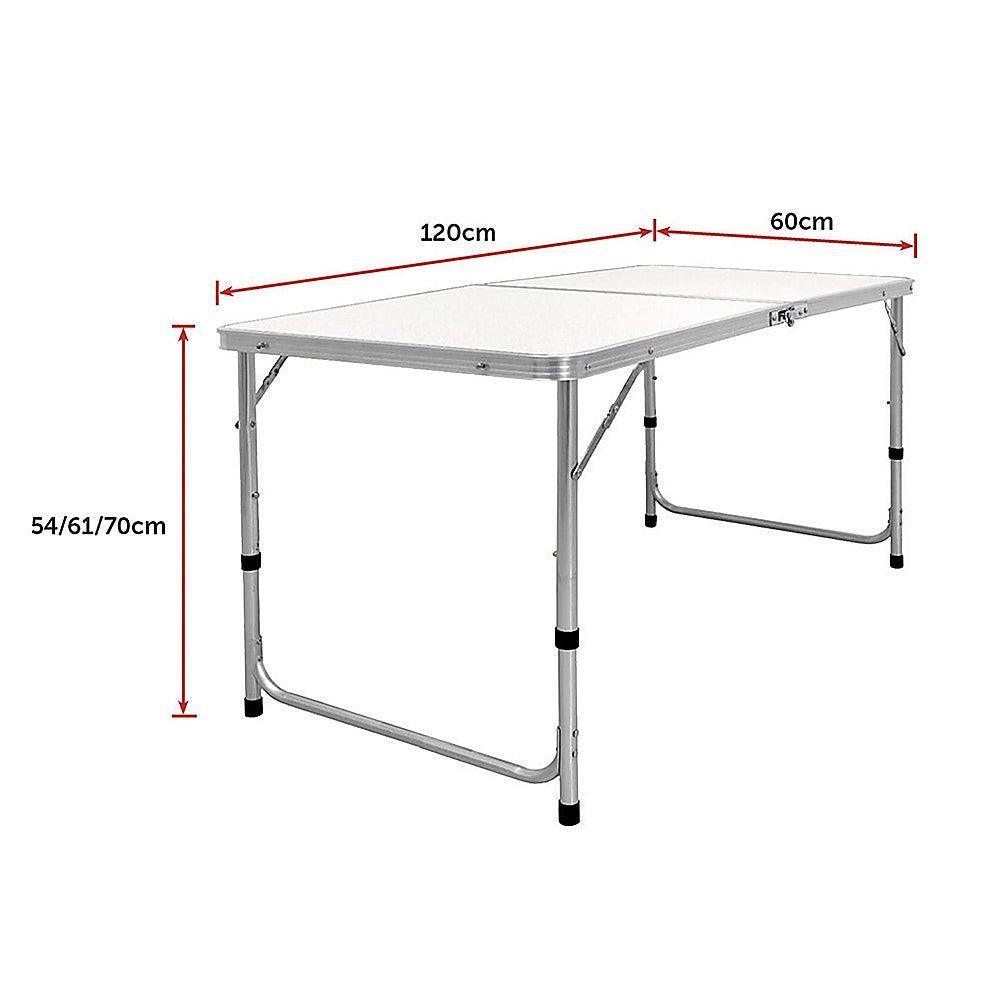 Aluminium Folding Table 120cm Portable Indoor Outdoor Picnic Party Camping Tables - John Cootes