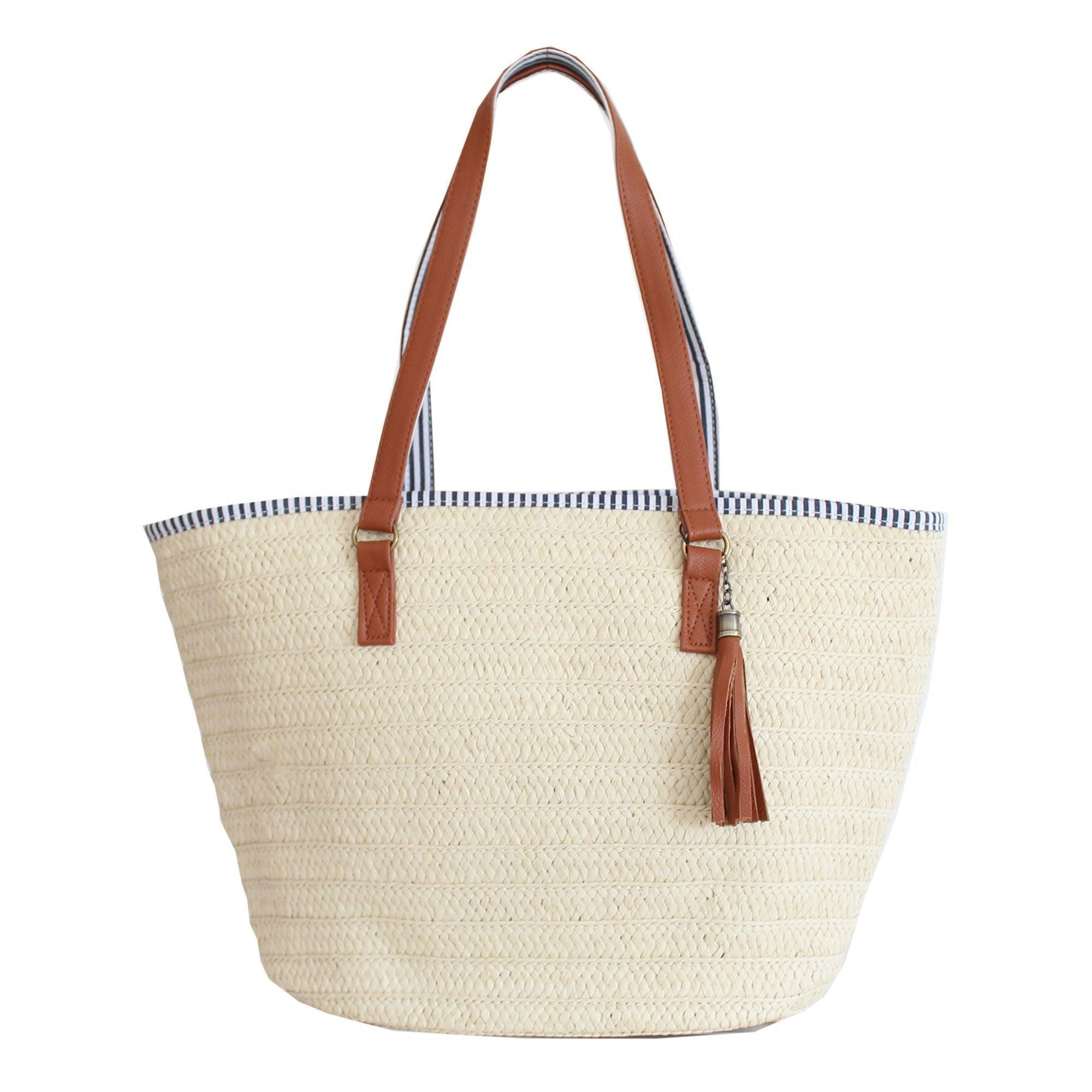 Amalfi Straw Beach Bag - John Cootes