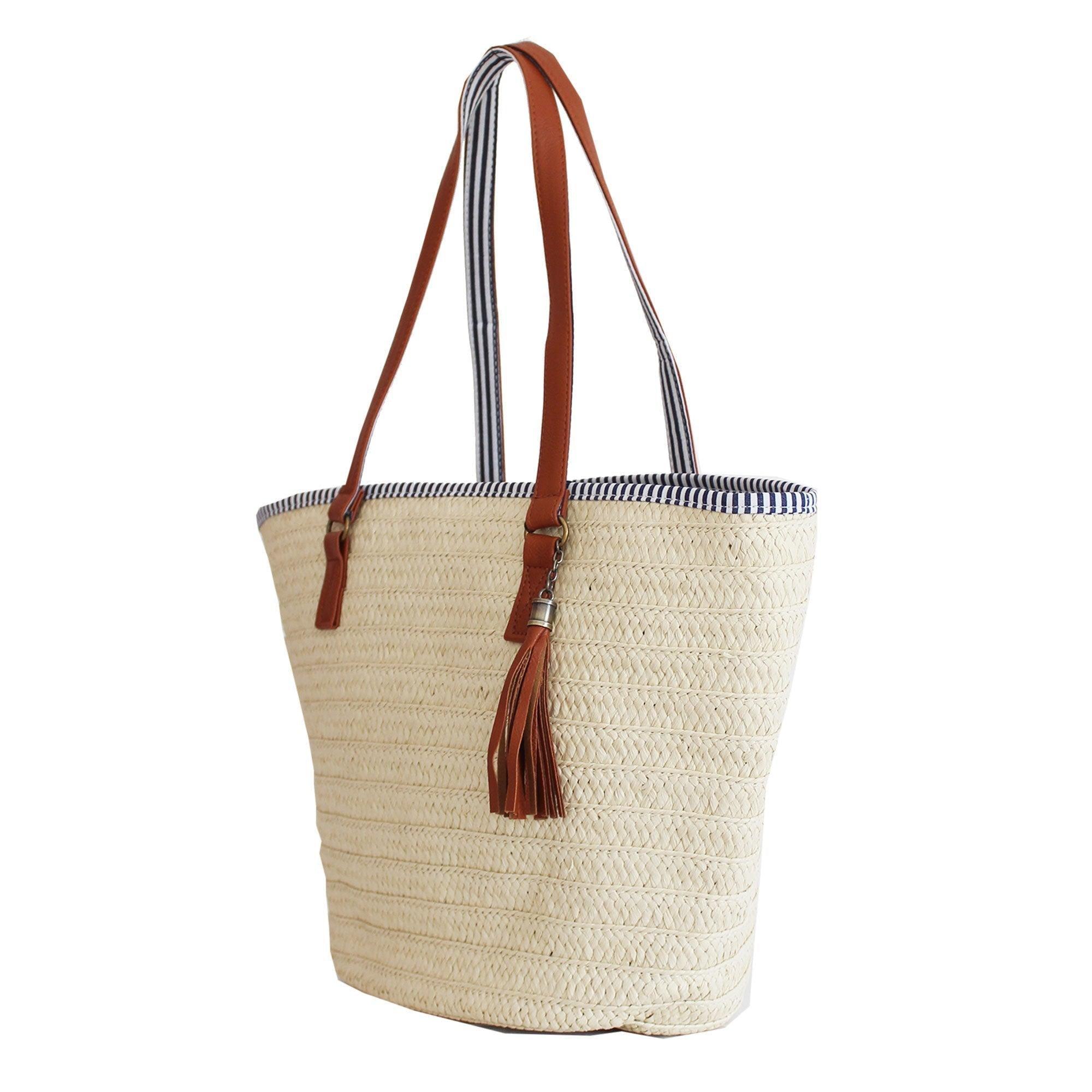 Amalfi Straw Beach Bag - John Cootes