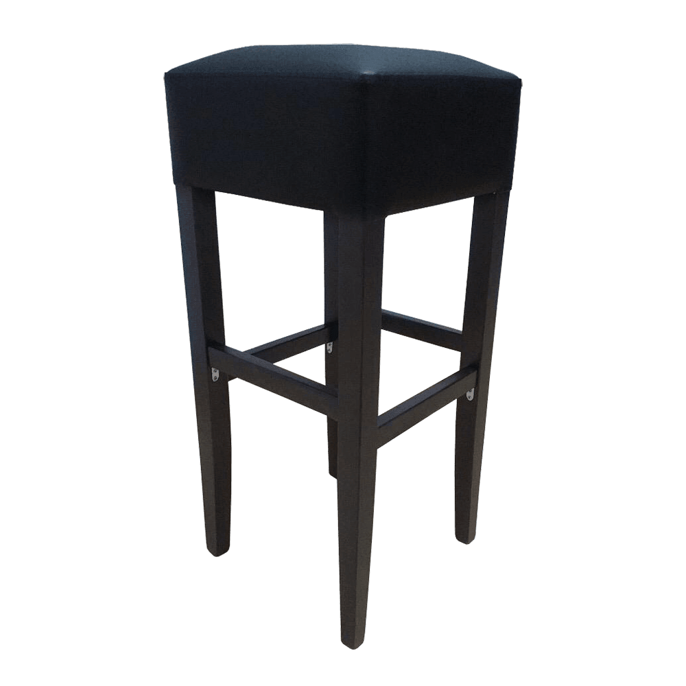 Apollo Stool - Trojan Oak - Black Vinyl - John Cootes