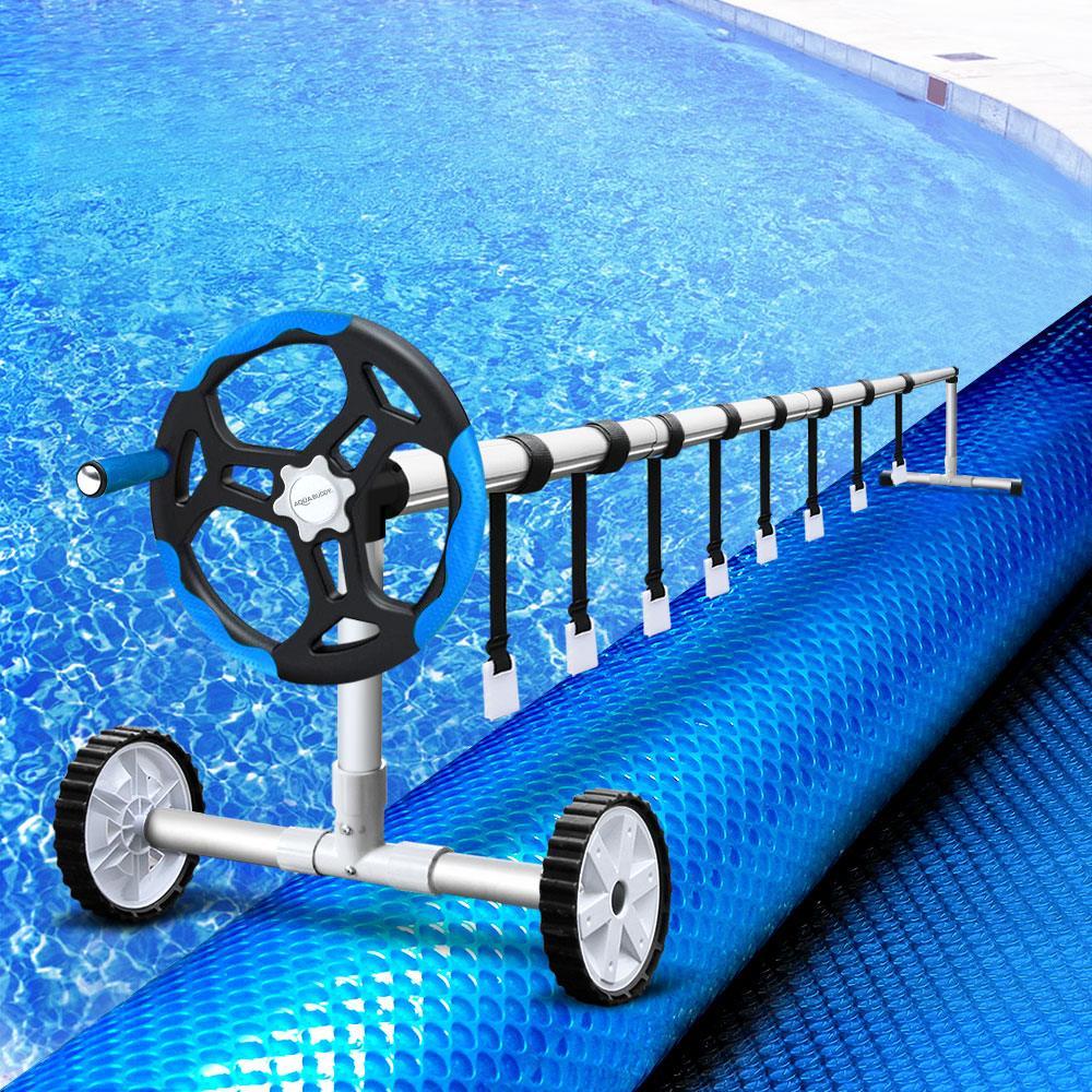 Aquabuddy Pool Cover Roller 8x4.2m Solar Blanket Swimming Pools Covers Bubble - John Cootes