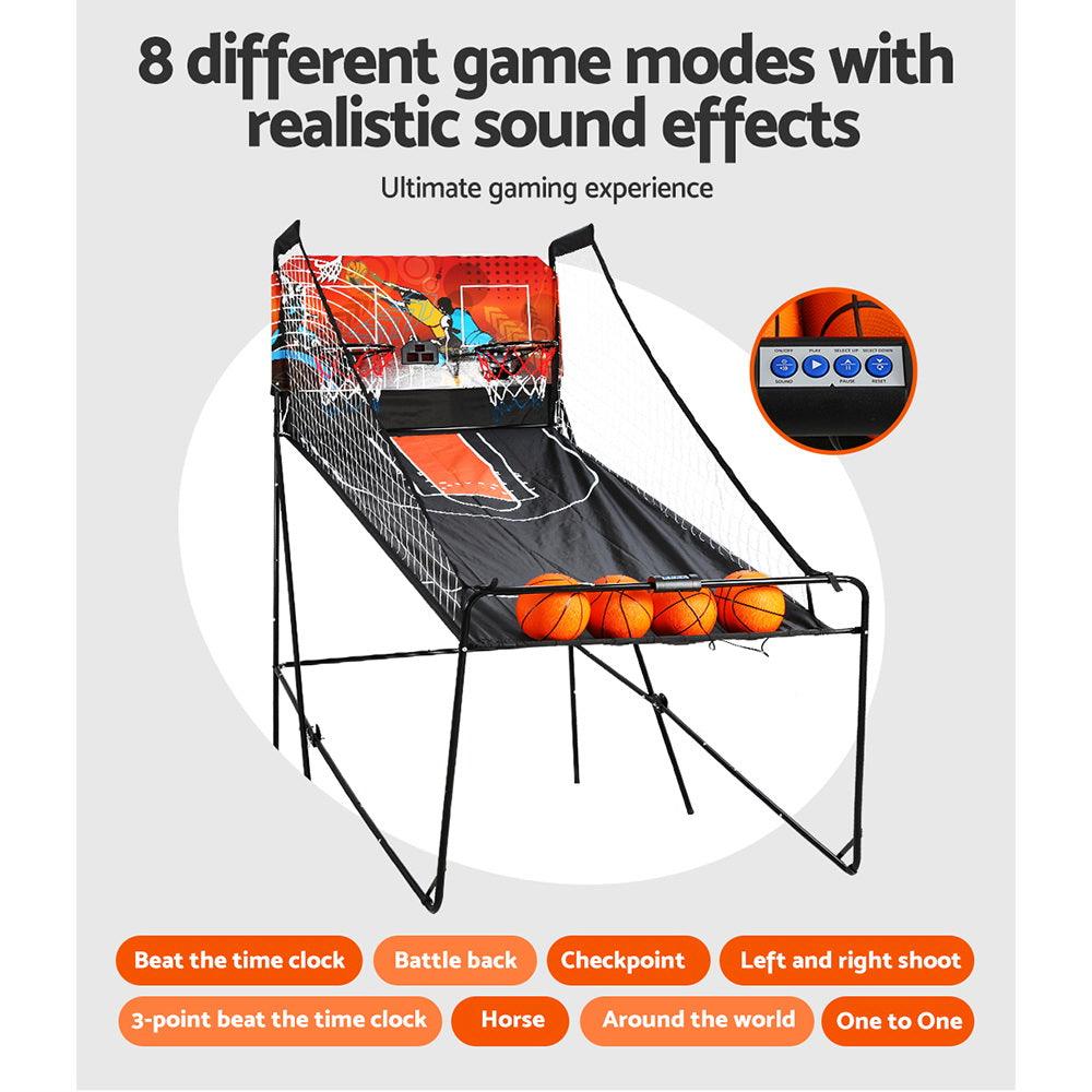 Arcade Basketball Game Double shooting Electronic Scoring Folding Outdoor Kids - John Cootes