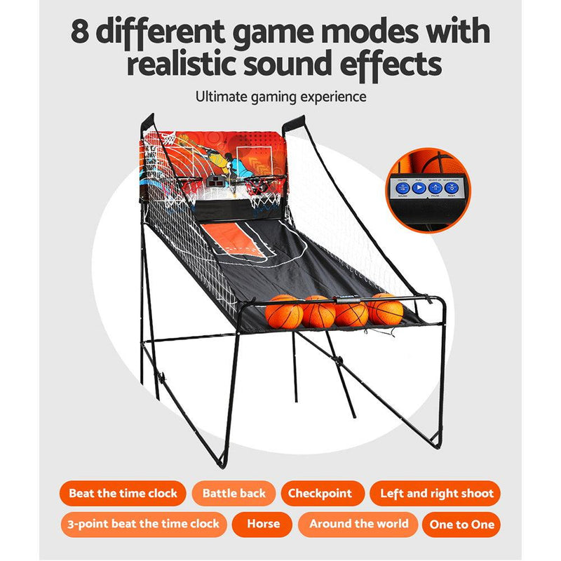 Arcade Basketball Game Double shooting Electronic Scoring Folding Outdoor Kids - John Cootes
