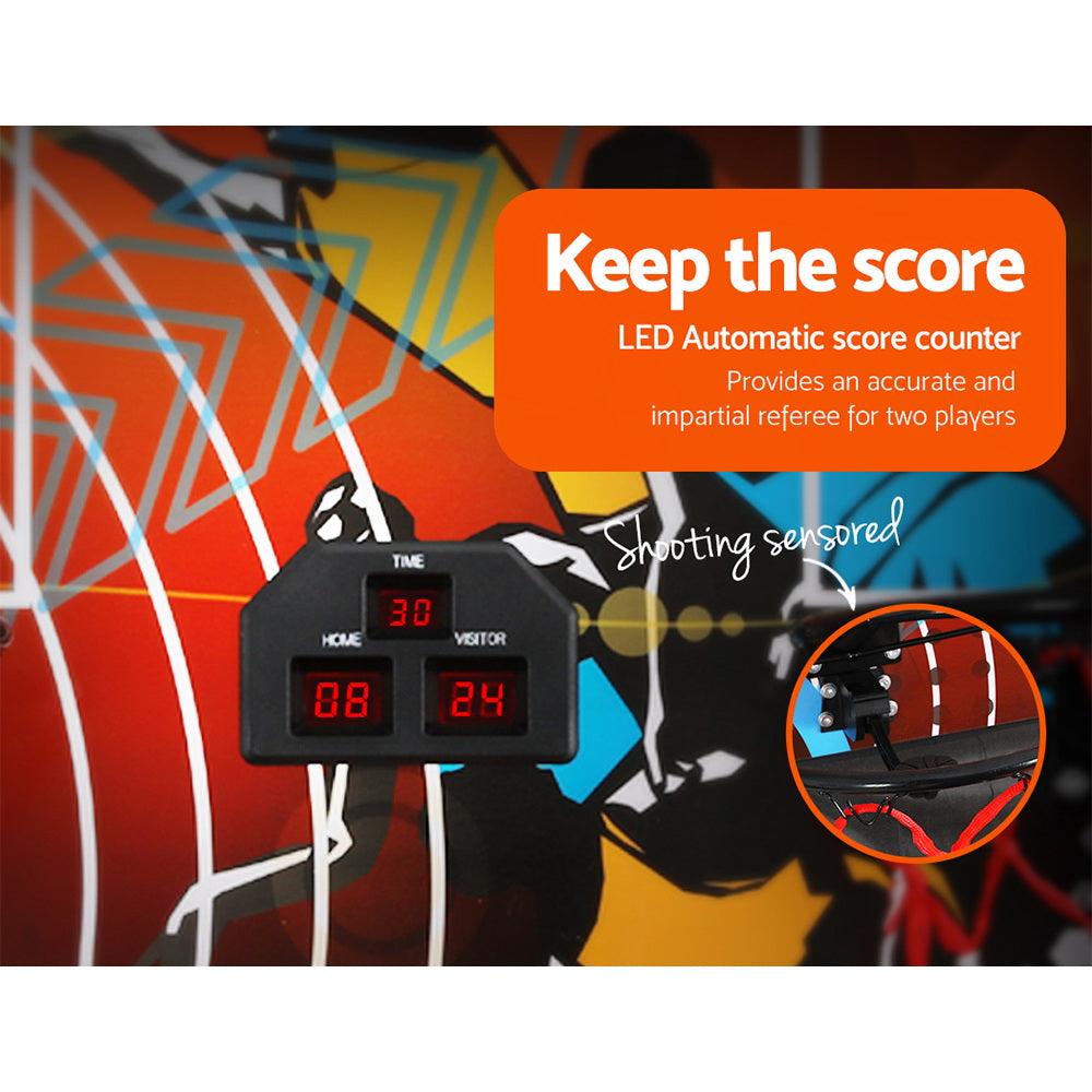 Arcade Basketball Game Double shooting Electronic Scoring Folding Outdoor Kids - John Cootes