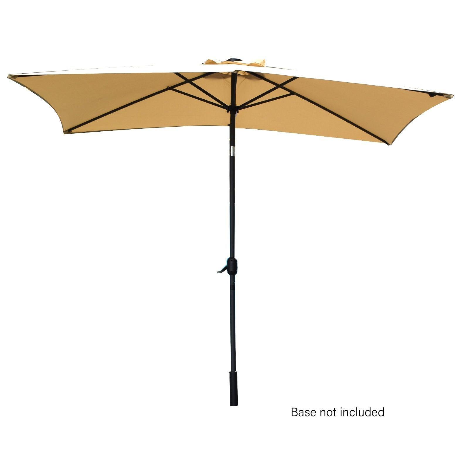 Arcadia Furniture Umbrella 3 Metre Umbrella with Solar LED Lights Garden Yard - Beige - John Cootes