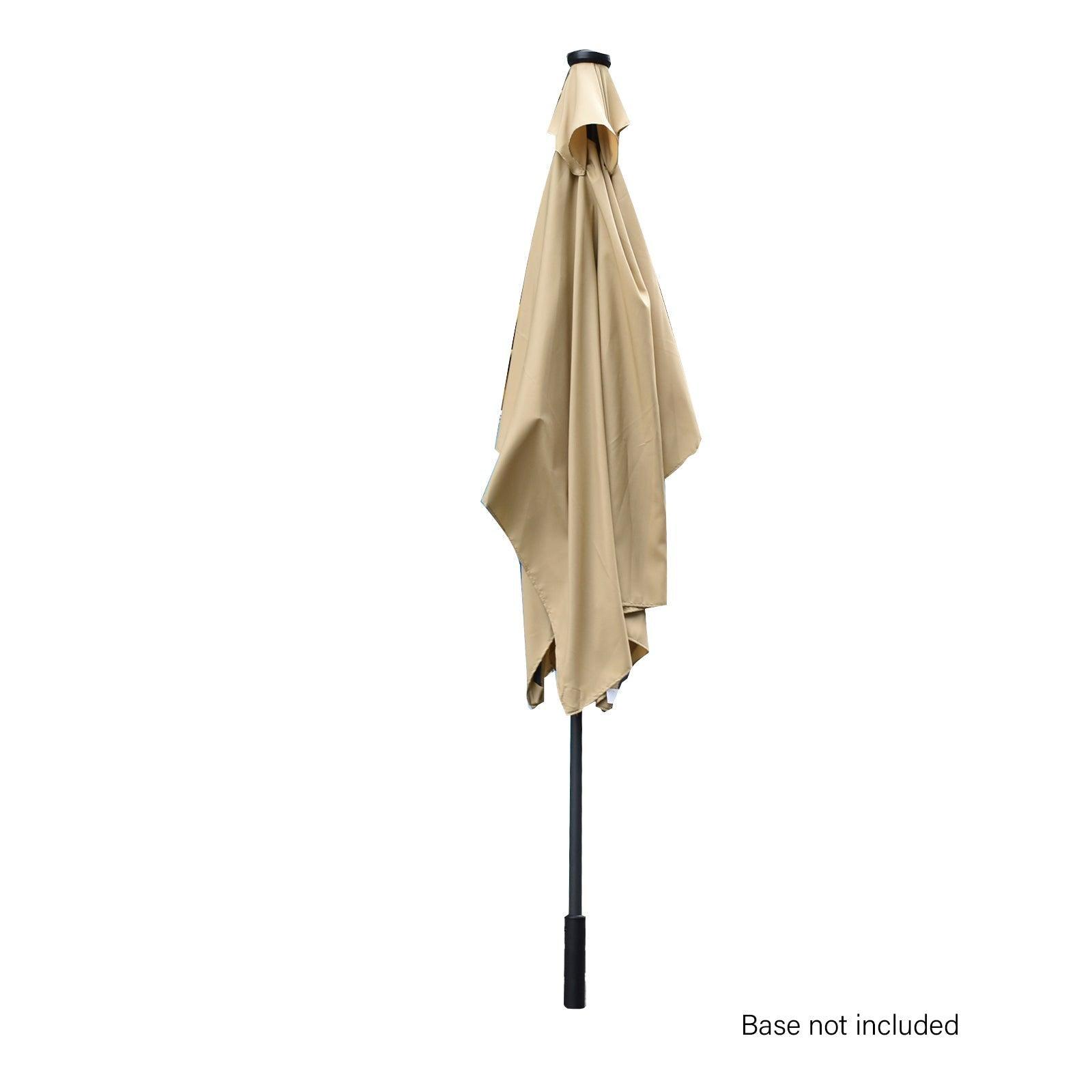 Arcadia Furniture Umbrella 3 Metre Umbrella with Solar LED Lights Garden Yard - Beige - John Cootes