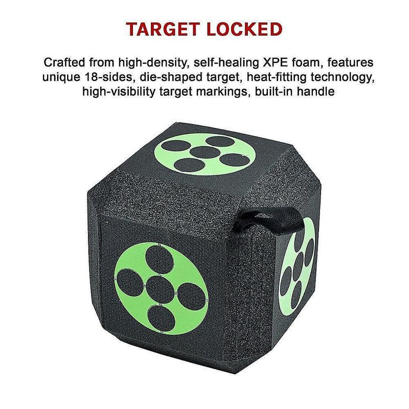 Archery 3D Dice Target Cube Reusable 18 Sides 23CM Self Healing XPE Foam Target - John Cootes