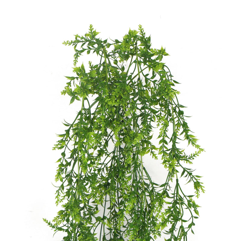 Artificial Dense Hanging Evergreen Plant (Two-Tone) UV Resistant 80cm - John Cootes