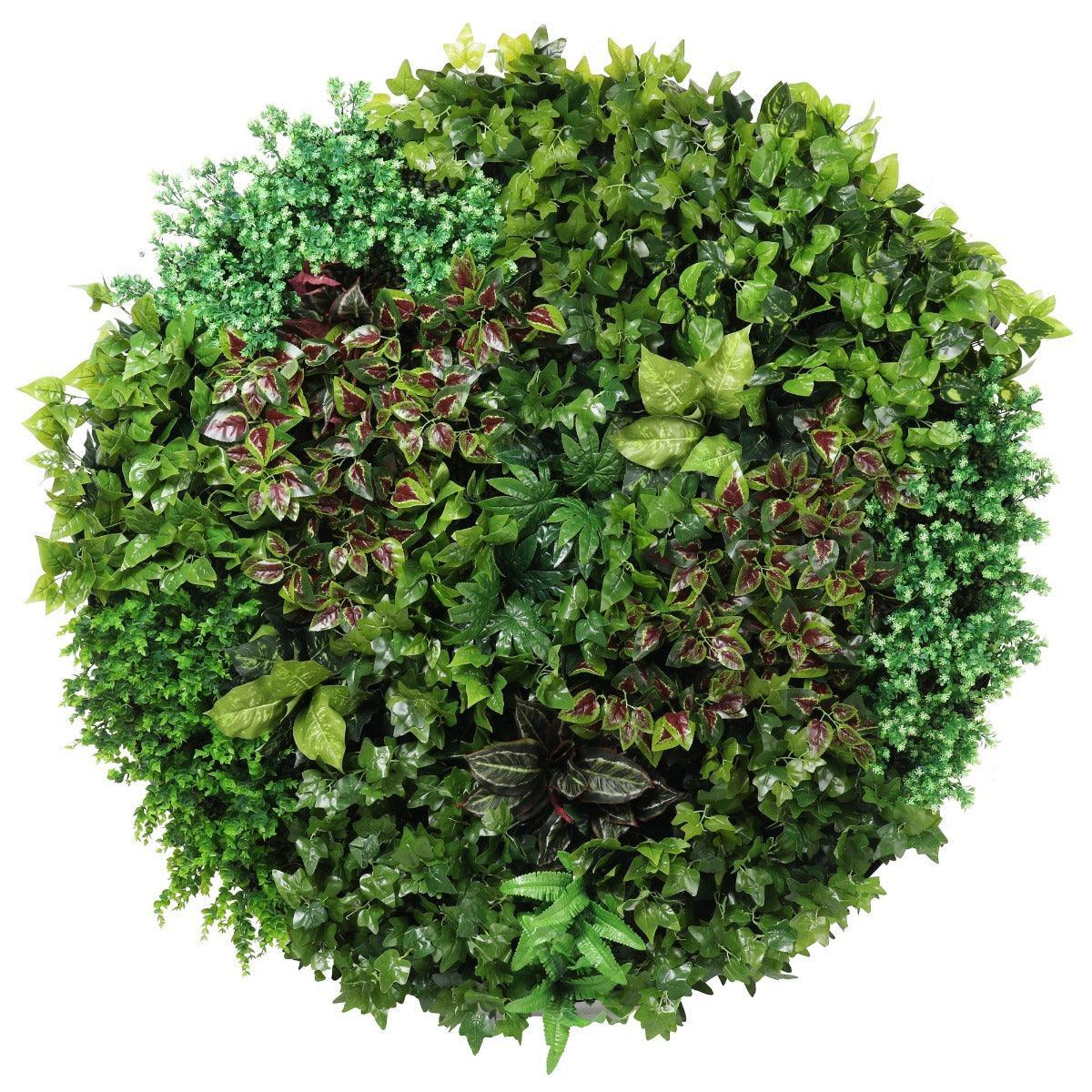 Artificial Green Wall Disc Art 150cm Dense Green Sensation (Fresh White) - John Cootes