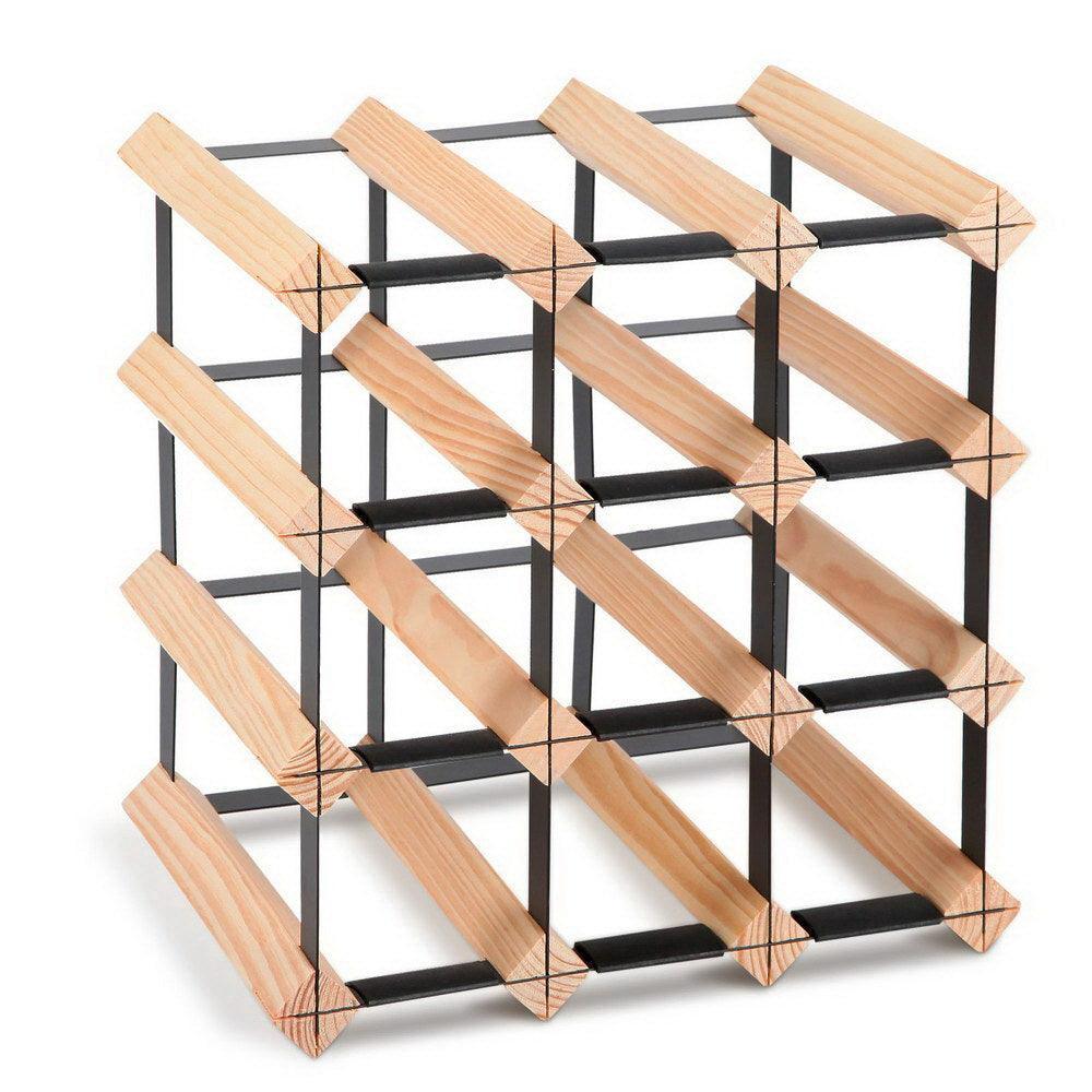 Artiss 12 Bottle Timber Wine Rack - John Cootes