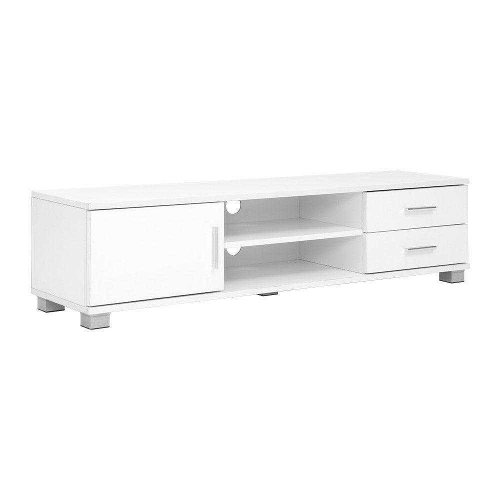 Artiss 120cm TV Stand Entertainment Unit Storage Cabinet Drawers Shelf White - John Cootes