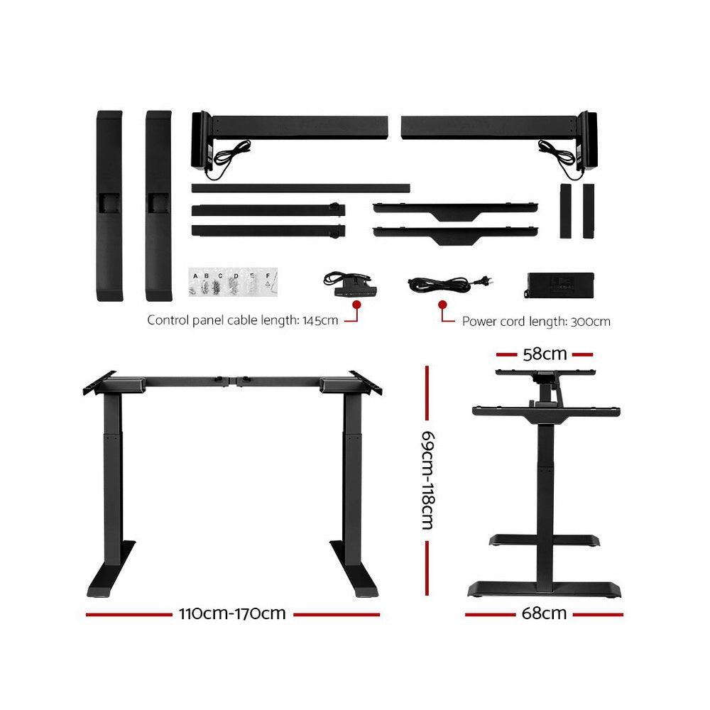 Artiss 160cm Motorised Electric Height Adjustable Standing Desk Table Dual Motor - John Cootes