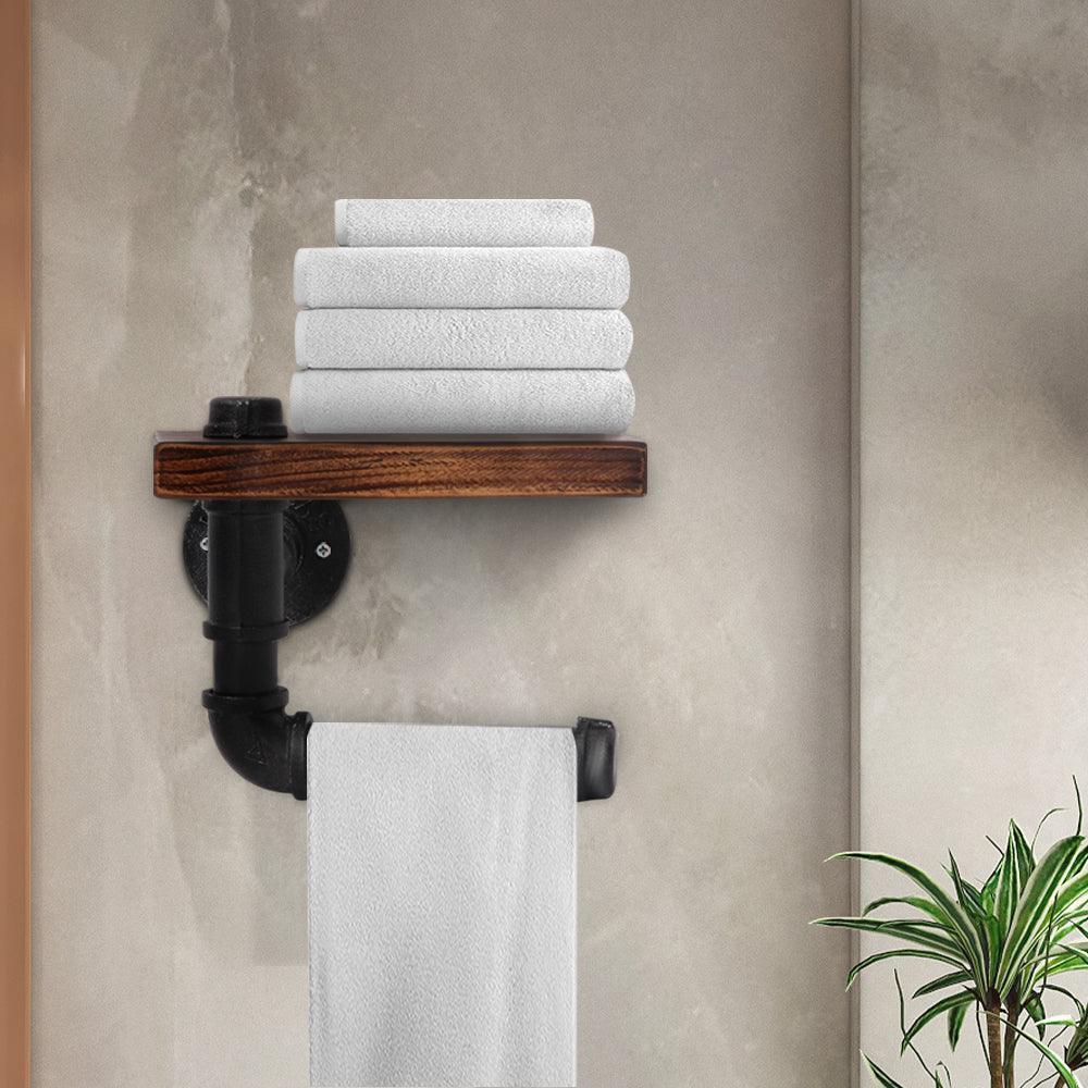 Artiss 1X Wall Shelves Paper Holder Industrial Pipe Shelf DIY Vintage Brackets - John Cootes