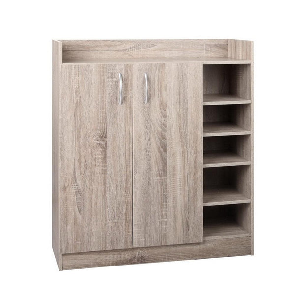 Artiss 2 Doors Shoe Cabinet Storage Cupboard - Wood - John Cootes
