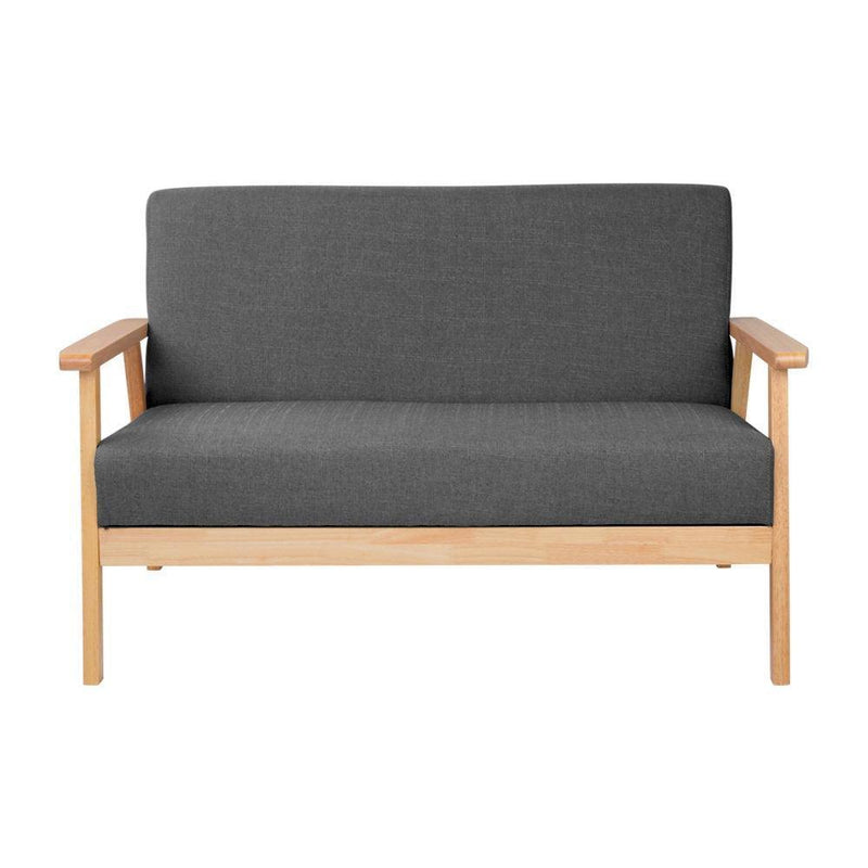 Artiss 2 Seater Fabric Sofa Chair - Grey - John Cootes