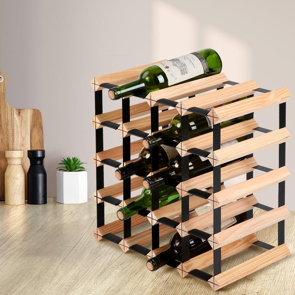 Artiss 20 Bottle Timber Wine Rack - John Cootes