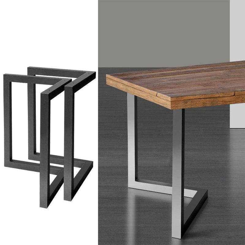 Artiss 2x Coffee Dining Table Legs 71x70CM Steel Industrial Vintage Bench Metal - John Cootes