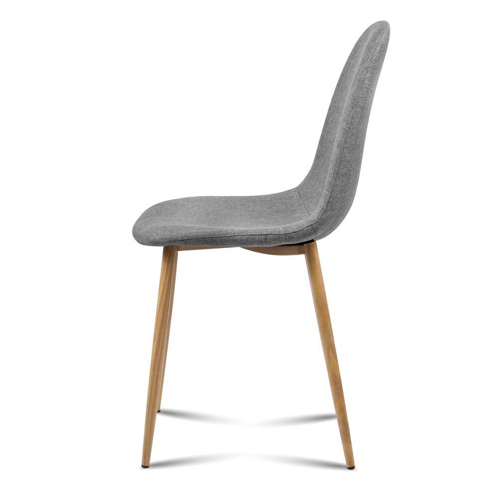 Artiss 4x Adamas Fabric Dining Chairs - Light Grey - John Cootes