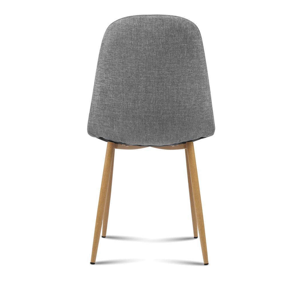 Artiss 4x Adamas Fabric Dining Chairs - Light Grey - John Cootes