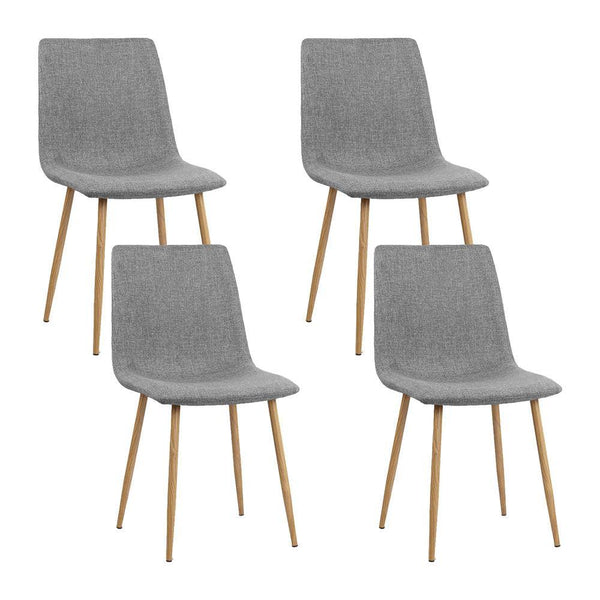 Artiss 4X Collins Dining Chairs - Light Grey - John Cootes