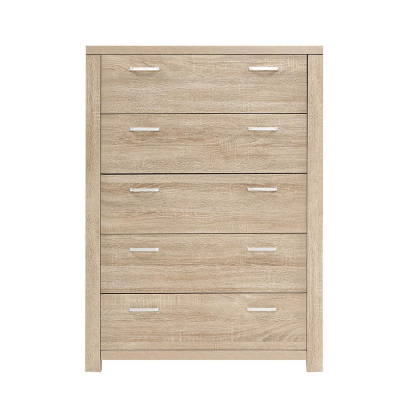 Artiss 5 Chest of Drawers Tallboy Dresser Table Bedroom Storage Cabinet - John Cootes