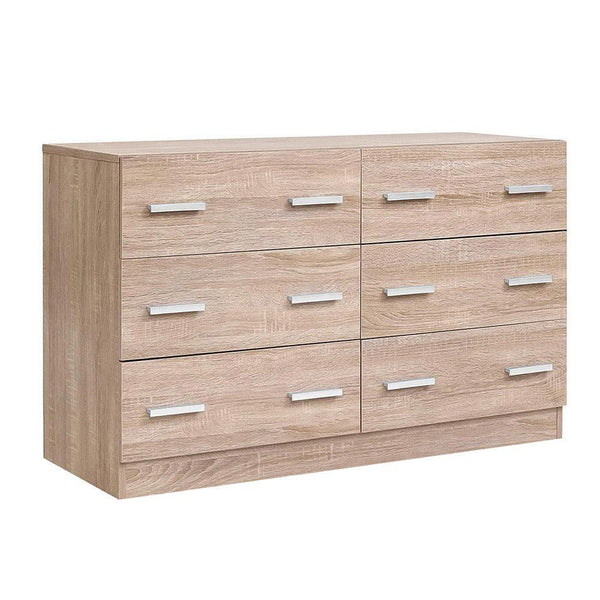 Artiss 6 Chest of Drawers Cabinet Dresser Table Tallboy Lowboy Storage Wood - John Cootes