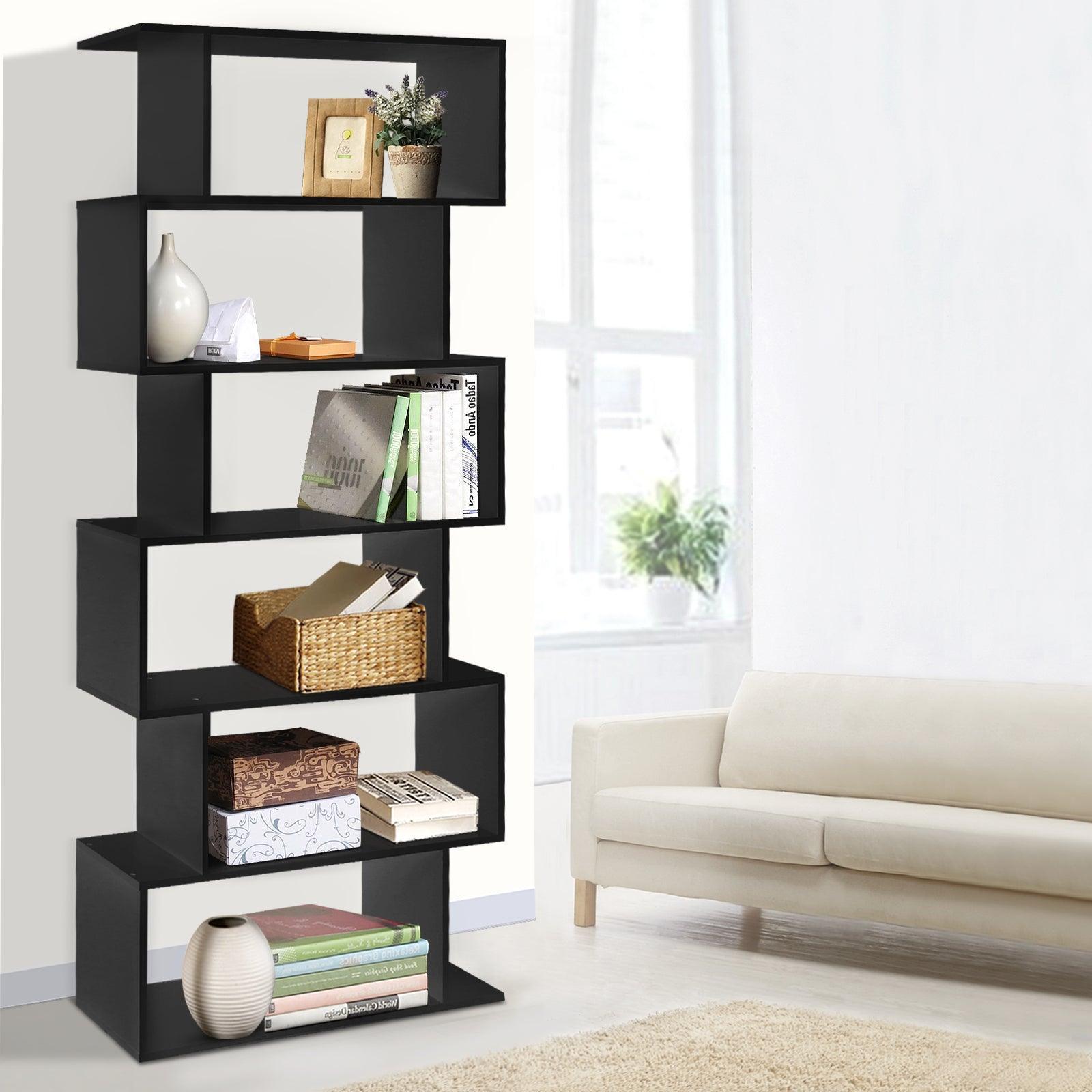 Artiss 6 Tier Display Shelf - Black - John Cootes