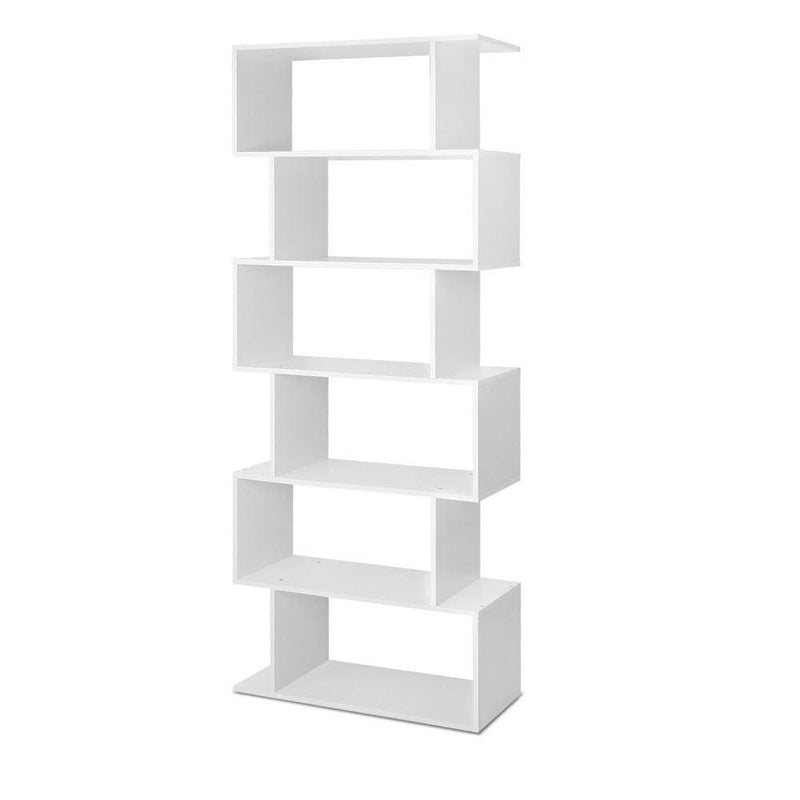 Artiss 6 Tier Display Shelf - White - John Cootes
