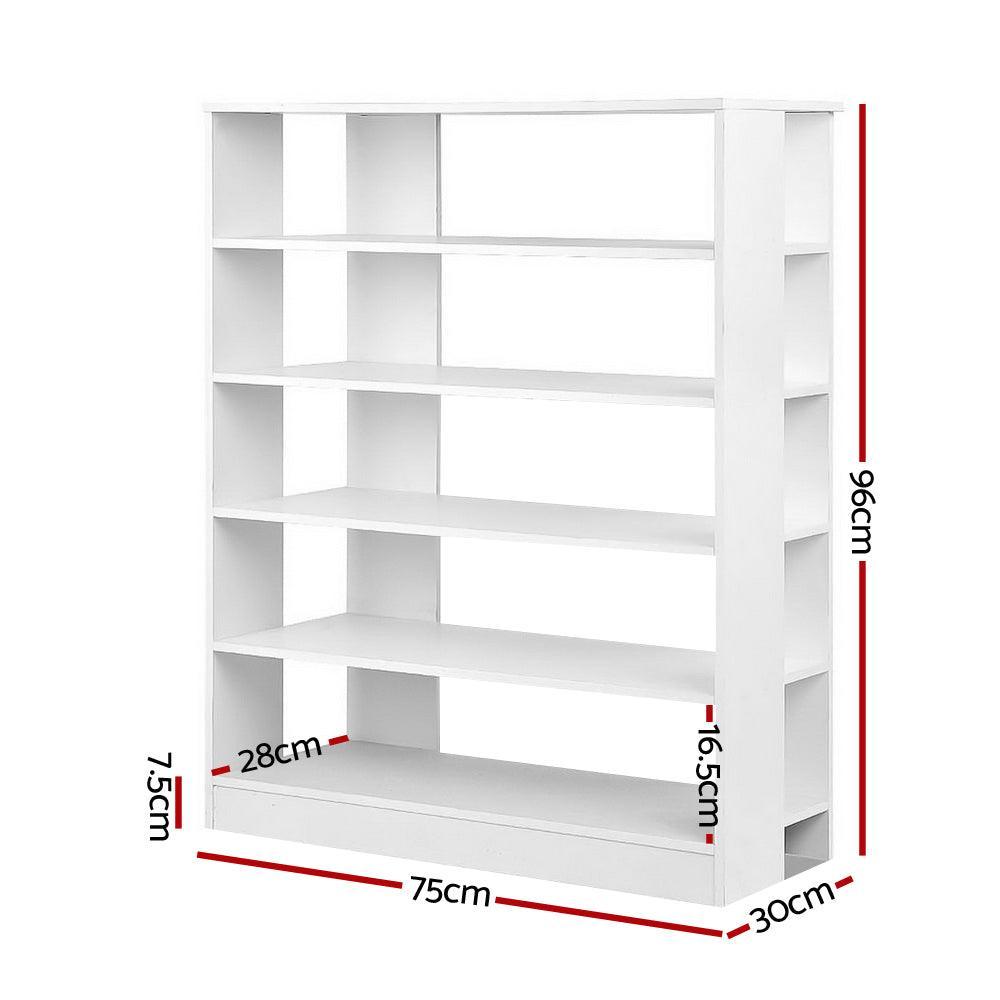 Artiss 6-Tier Shoe Rack Cabinet - White - John Cootes