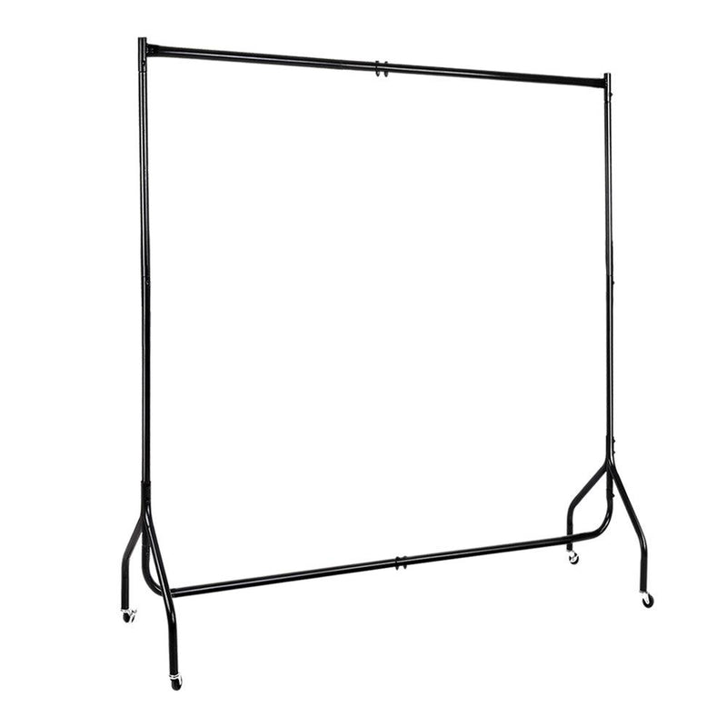 Artiss 6FT Clothes Racks Metal Garment Display Rolling Rail Hanger Airer Stand Portable - John Cootes