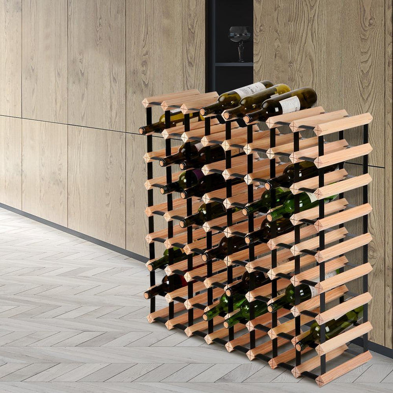 Artiss 72 Bottle Timber Wine Rack - John Cootes